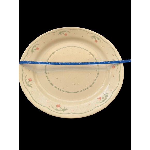 Corelle By Corning Calico Rose Floral Rim 3 Beige Dinner Plates 10.25 inch USA - Picture 6 of 6